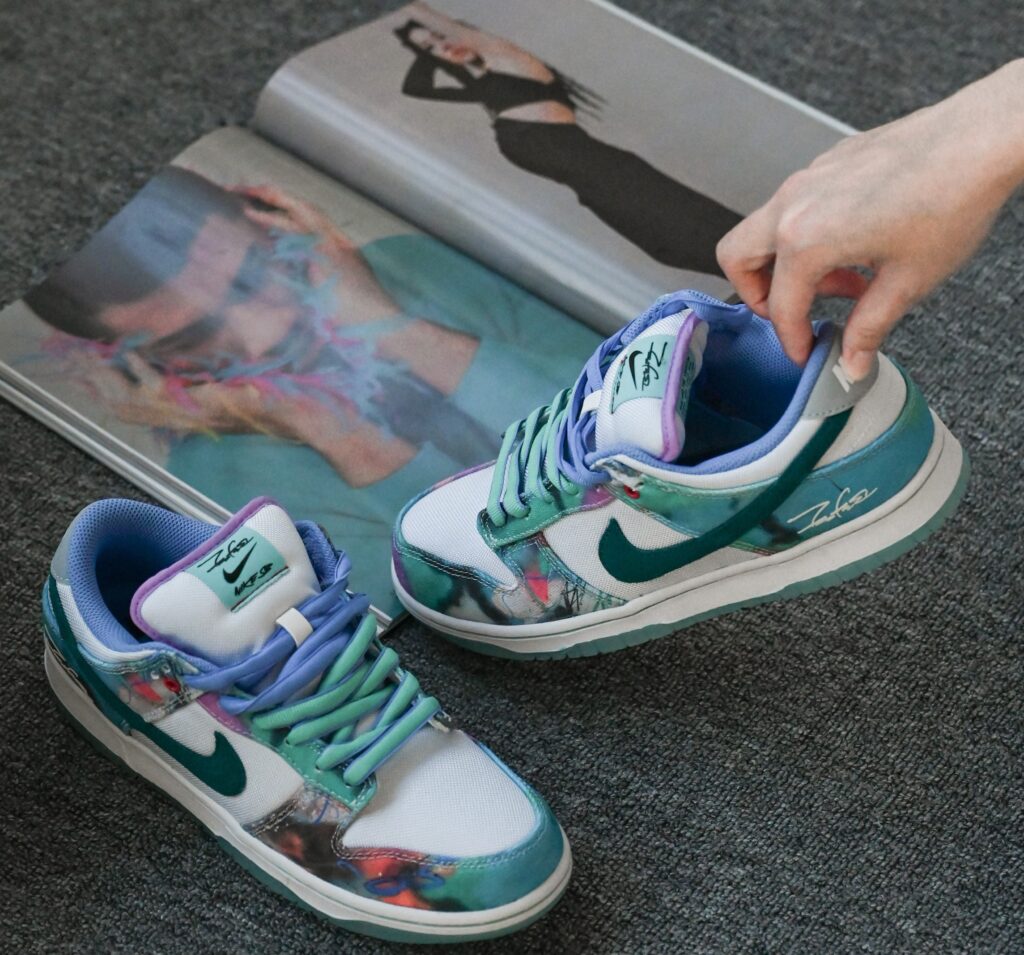 Nike x Futura Laboratories SB Dunk Low ‘Bleached Aqua’ Review: Art Meets Streetwear in Motion