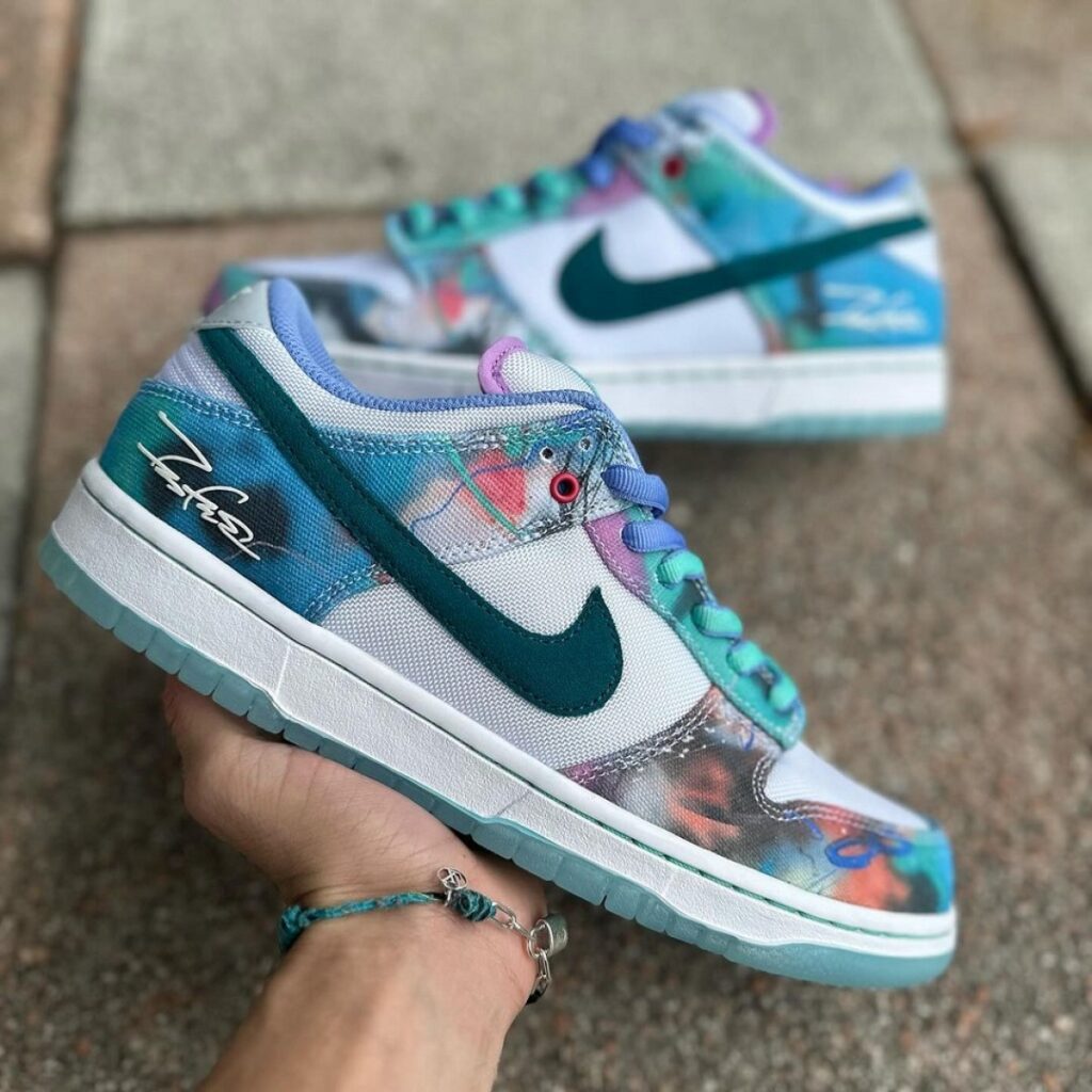 Nike x Futura Laboratories SB Dunk Low ‘Bleached Aqua’ Review: Art Meets Streetwear in Motion