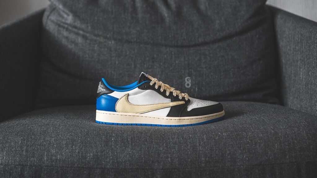 Air Jordan 1 Retro Low x Fragment Design x Travis Scott ‘Sail Black Military Blue’ Review