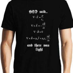 TheenStyle Maxwell's Equation , God Said Let there be light , Physics, Unisex Graphic T-Shirt