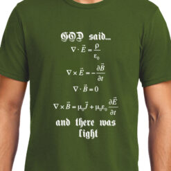 TheenStyle Maxwell's Equation , God Said Let there be light , Physics, Unisex Graphic T-Shirt
