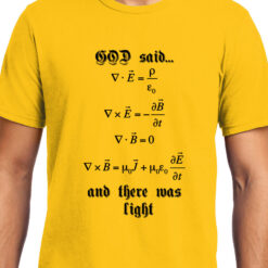 TheenStyle Maxwell's Equation , God Said Let there be light , Physics, Unisex Graphic T-Shirt