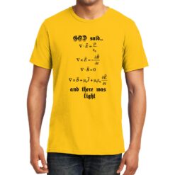 TheenStyle Maxwell's Equation , God Said Let there be light , Physics, Unisex Graphic T-Shirt