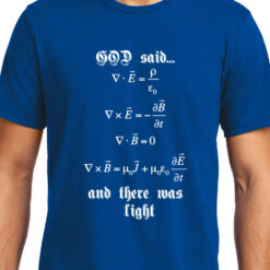 TheenStyle Maxwell's Equation , God Said Let there be light , Physics, Unisex Graphic T-Shirt