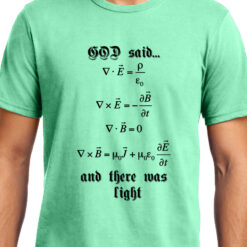 TheenStyle Maxwell's Equation , God Said Let there be light , Physics, Unisex Graphic T-Shirt