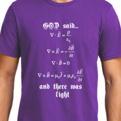TheenStyle Maxwell's Equation , God Said Let there be light , Physics, Unisex Graphic T-Shirt