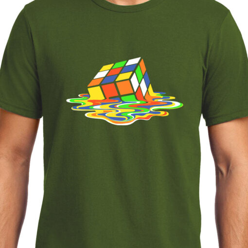 TheenStyle Melting Rubik's Cube , Big Bang Theory, Sheldon , Unisex Graphic T-Shirt