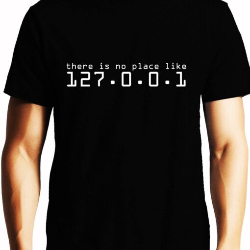 TheenStyle No Place Like Home , 127.0.0.1 , Programming , Coding , Unisex Graphic T-Shirt
