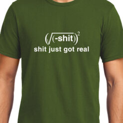 TheenStyle Shit Just got Real , Math , Unisex Graphic T-Shirt