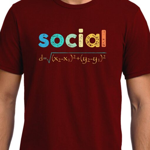 TheenStyle Social Distancing, Maths, Unisex Graphic T-Shirt