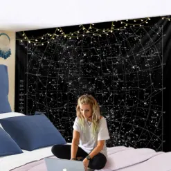 Tapestry Wall Wall Hanging Northern Hemisphere Sky Map Star Constellations Tapestry Black Background Interstellar Sky Wall Decor Tapestry Wall Wall Hanging Northern Hemisphere Sky Map Star Constellations Tapestry Black Background Interstellar Sky Wall Decor