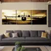 Triptych Print Canvas Painting, Aircraft and Automotive Wall Art, Picture for Bar, Cafe, Abstract Giclee Poster, Home Decor Triptych Print Canvas Painting, Aircraft and Automotive Wall Art, Picture for Bar, Cafe, Abstract Giclee Poster, Home Decor