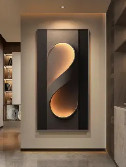 Porch Entrance Foyer Wall Decoration Crystal Porcelain Remote Dimming LED Mural Lights Hotel Lobby Living Room Hanging Paintings Porch Entrance Foyer Wall Decoration Crystal Porcelain Remote Dimming LED Mural Lights Hotel Lobby Living Room Hanging Paintings