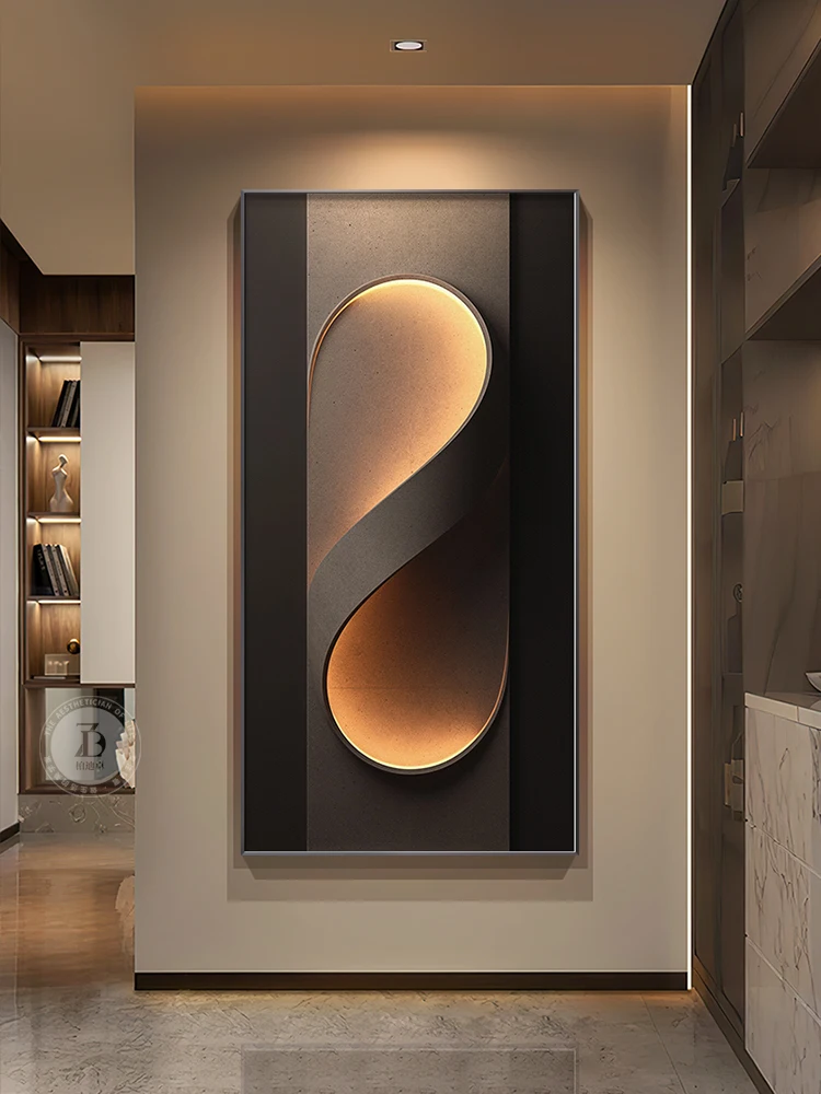 Porch Entrance Foyer Wall Decoration Crystal Porcelain Remote Dimming LED Mural Lights Hotel Lobby Living Room Hanging Paintings Porch Entrance Foyer Wall Decoration Crystal Porcelain Remote Dimming LED Mural Lights Hotel Lobby Living Room Hanging Paintings