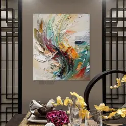 3D Thickness Acrylic Paints Texture Abstract Knife Art Unframed Wall Decorative Hangings Painting Large Panel Set Colors Artwork 3D Thickness Acrylic Paints Texture Abstract Knife Art Unframed Wall Decorative Hangings Painting Large Panel Set Colors Artwork