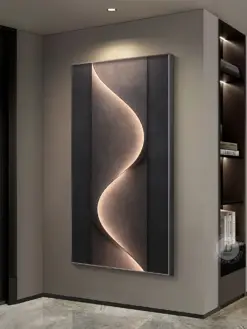 Porch Entrance Foyer Wall Decoration Crystal Porcelain Remote Dimming LED Mural Lights Hotel Lobby Living Room Hanging Paintings Porch Entrance Foyer Wall Decoration Crystal Porcelain Remote Dimming LED Mural Lights Hotel Lobby Living Room Hanging Paintings