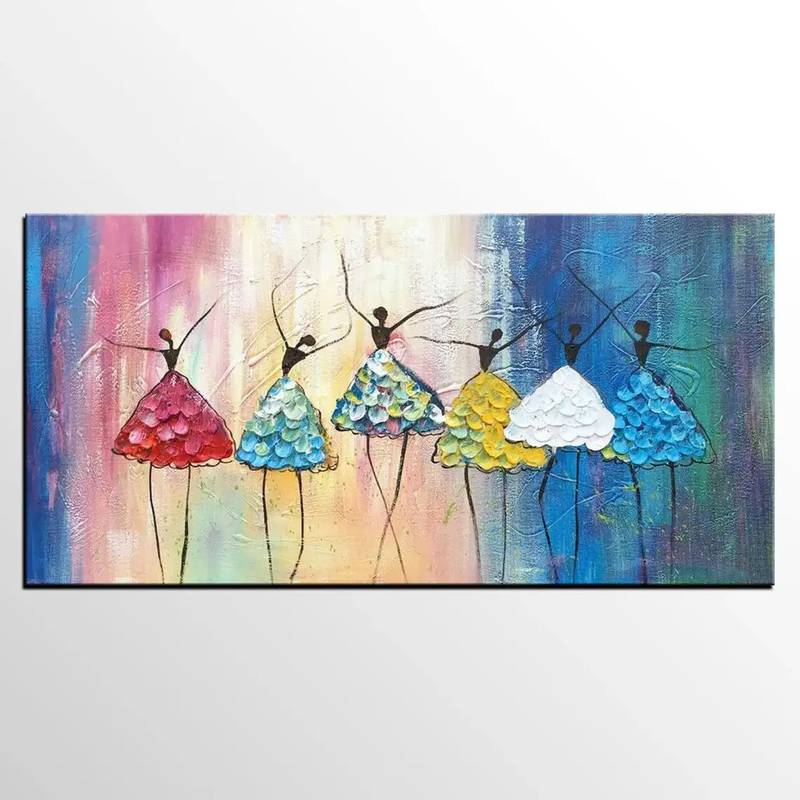 Custom Large Painting Ballet Dancers Handmade Painting Abstract Big Oil Painting Acrylic Painting Canvas Bedroom Home Wall Art Custom Large Painting Ballet Dancers Handmade Painting Abstract Big Oil Painting Acrylic Painting Canvas Bedroom Home Wall Art