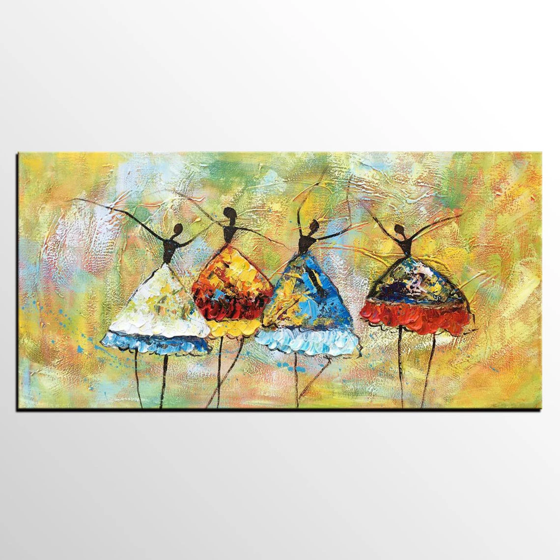Custom Large Painting Ballet Dancers Handmade Painting Abstract Big Oil Painting Acrylic Painting Canvas Bedroom Home Wall Art Custom Large Painting Ballet Dancers Handmade Painting Abstract Big Oil Painting Acrylic Painting Canvas Bedroom Home Wall Art