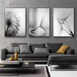 Fullcang Abstract Dandelion Plants Large Size Diy Diamond Painting Triptych Full Mosaic Embroidery Picture Wall Decor 3Pcs/Set