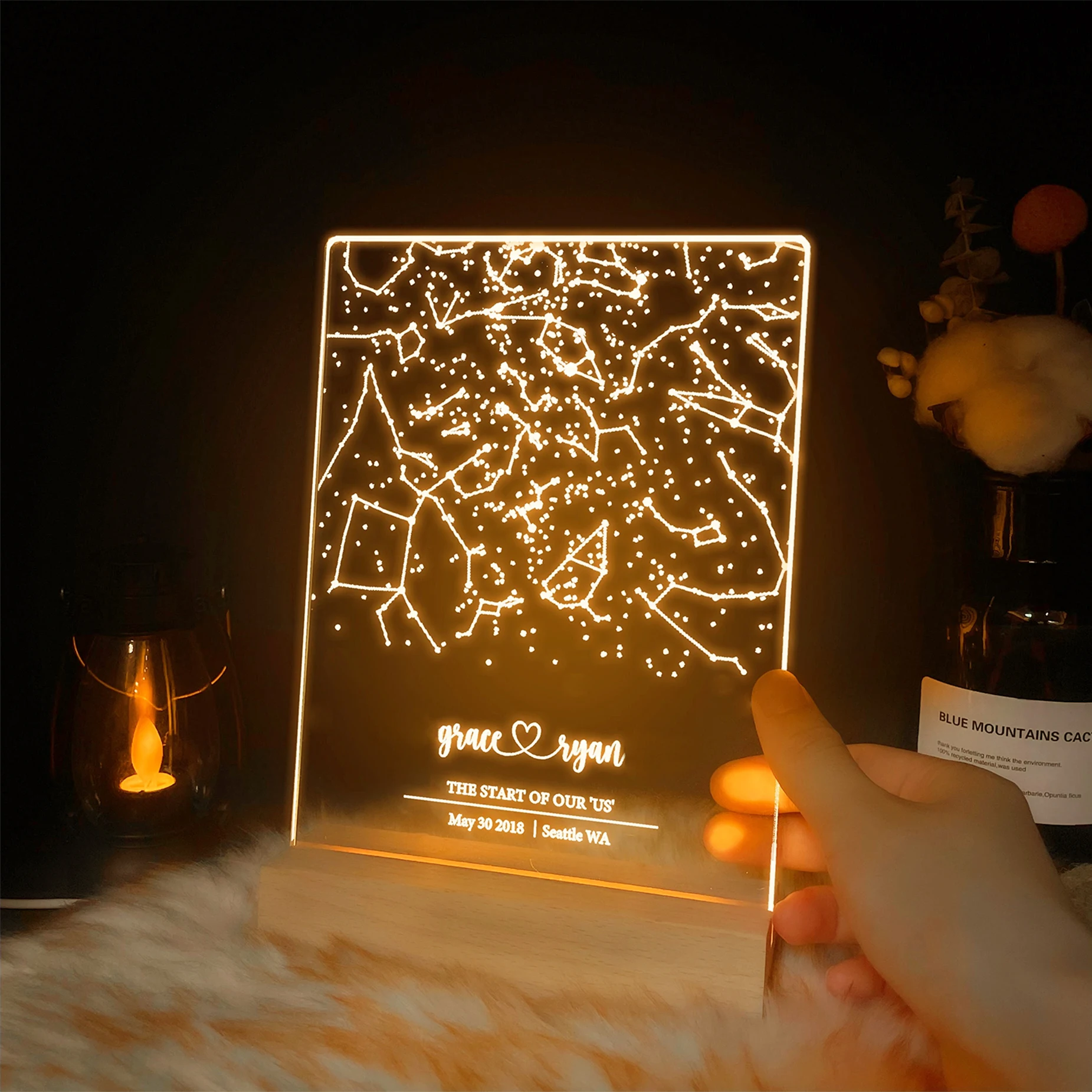 Personalized Constellation Chart Lamp Customized Bedroom NightLight for Couples MOM DAD LOVE Family Birthday Day Souvenirs Gift Personalized Constellation Chart Lamp Customized Bedroom NightLight for Couples MOM DAD LOVE Family Birthday Day Souvenirs Gift