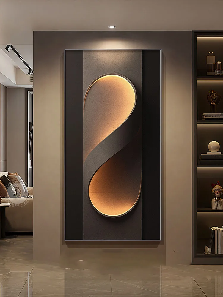 Porch Entrance Foyer Wall Decoration Crystal Porcelain Remote Dimming LED Mural Lights Hotel Lobby Living Room Hanging Paintings Porch Entrance Foyer Wall Decoration Crystal Porcelain Remote Dimming LED Mural Lights Hotel Lobby Living Room Hanging Paintings