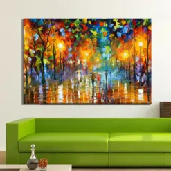 Large Handpainted Night Street View Landscape Acrylic Oil Painting on Canvas,Wall Art,Picture for Living Room,Home Decor Artwork Large Handpainted Night Street View Landscape Acrylic Oil Painting on Canvas,Wall Art,Picture for Living Room,Home Decor Artwork