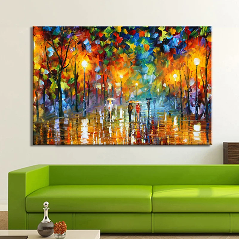 Large Handpainted Night Street View Landscape Acrylic Oil Painting on Canvas,Wall Art,Picture for Living Room,Home Decor Artwork Large Handpainted Night Street View Landscape Acrylic Oil Painting on Canvas,Wall Art,Picture for Living Room,Home Decor Artwork