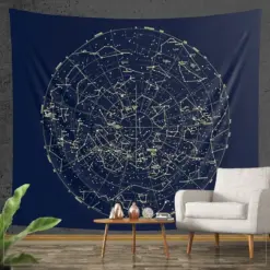 Constellations Map Wall Tapestry, Astronomy Constellation Astrology Mythology, Cosmos Galaxy