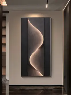 Porch Entrance Foyer Wall Decoration Crystal Porcelain Remote Dimming LED Mural Lights Hotel Lobby Living Room Hanging Paintings Porch Entrance Foyer Wall Decoration Crystal Porcelain Remote Dimming LED Mural Lights Hotel Lobby Living Room Hanging Paintings