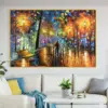 Large Handpainted Night Street View Landscape Acrylic Oil Painting on Canvas,Wall Art,Picture for Living Room,Home Decor Artwork Large Handpainted Night Street View Landscape Acrylic Oil Painting on Canvas,Wall Art,Picture for Living Room,Home Decor Artwork