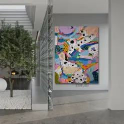 Colourful Newest Hand Painted Modern Abstract Acrylic Oil Painting No Frame 100% Handmade Kids Room Pictures Home Interior Decor Colourful Newest Hand Painted Modern Abstract Acrylic Oil Painting No Frame 100% Handmade Kids Room Pictures Home Interior Decor